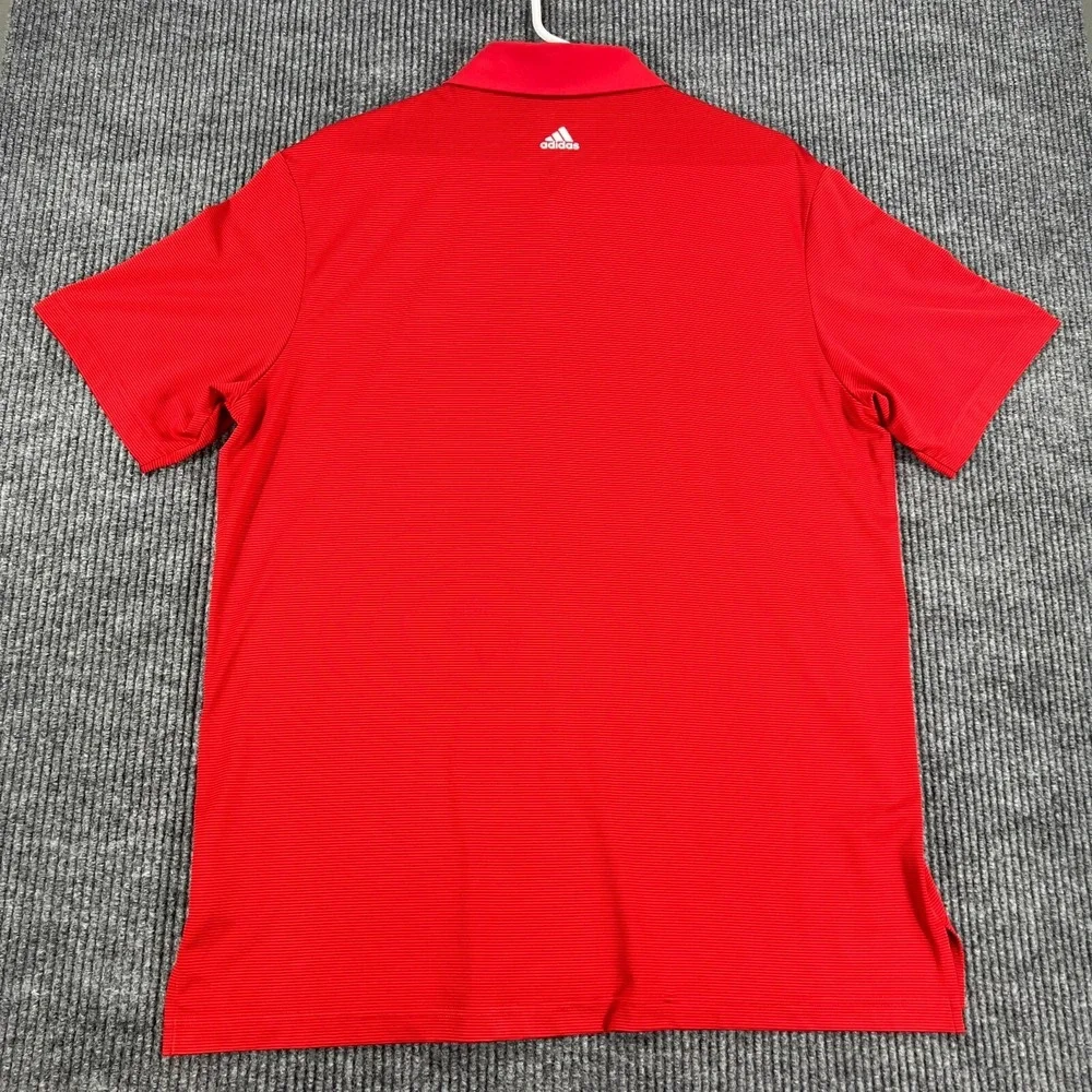 Adidas‎ Polo Shirt Mens Large Red Short Sleeve Golf Casual Outdoor Lightweight